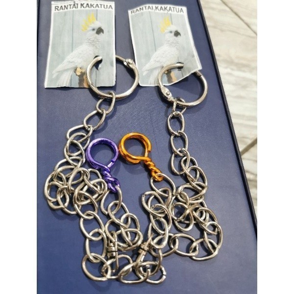 JUAL RANTAI BURUNG KAKATUA 1 PCS TALI KAKI BURUNG KAKAKTUA NURI PANJANG 35 CM UNTUK TALI IKAT BURUNG