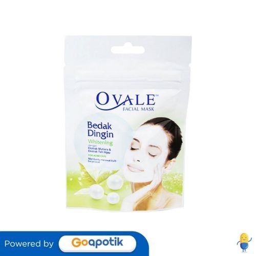 Ovale Facial Mask Bedak Dingin Teh Hijau Sachet 15 Gram