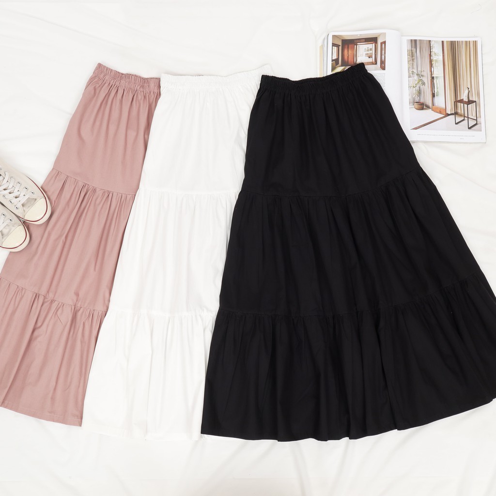 Rok tingkat / Rok Susun / Rok Panjang / Ruffle Skirt / Maxi Skirt