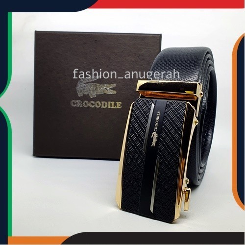 EXCLUSIVE GESPER IMPORT CROCODILE IKAT PINGGANG PRIA KULIT ASLI - 150cm jumbo