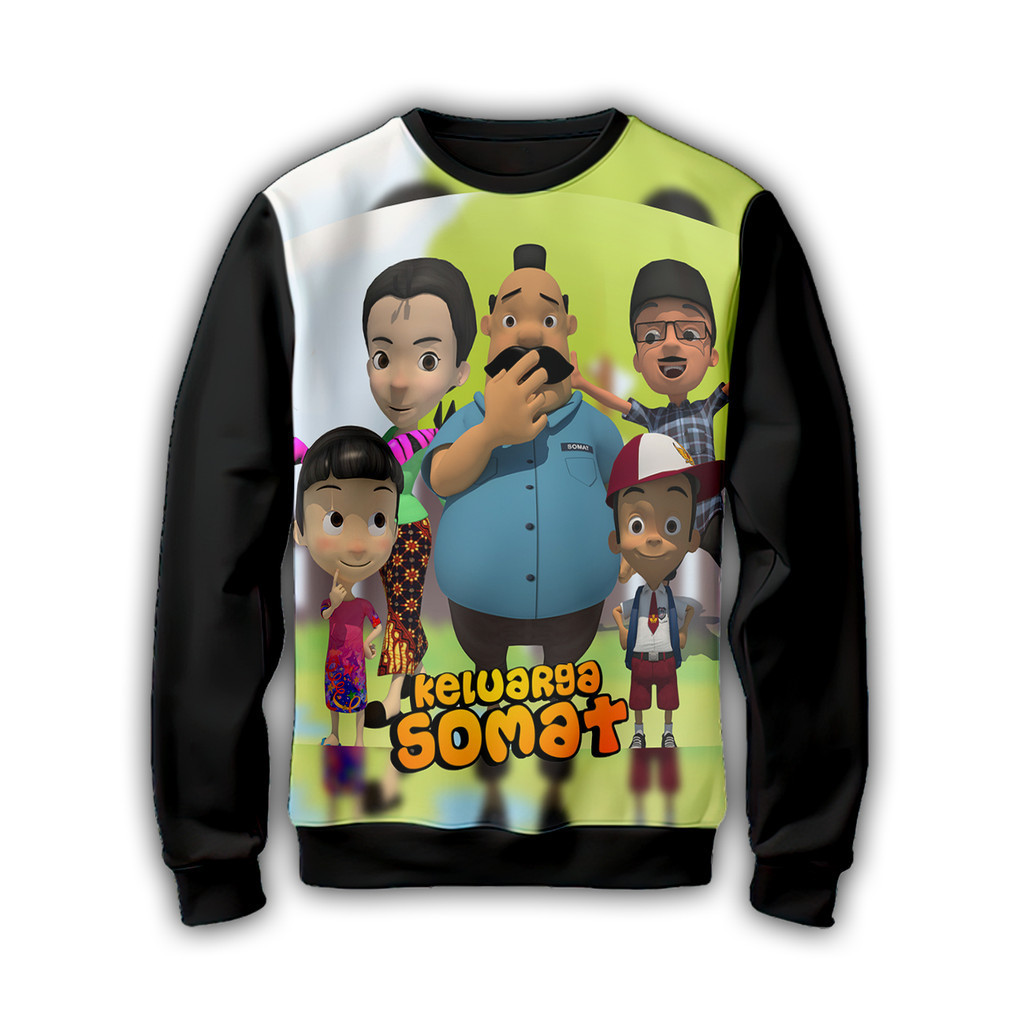 Sweater Anak Animasi Keluarga Somat Jaket 3D Kartun Keluarga Somat 06CD003 _SW Untuk Usia 1-12 Tahun