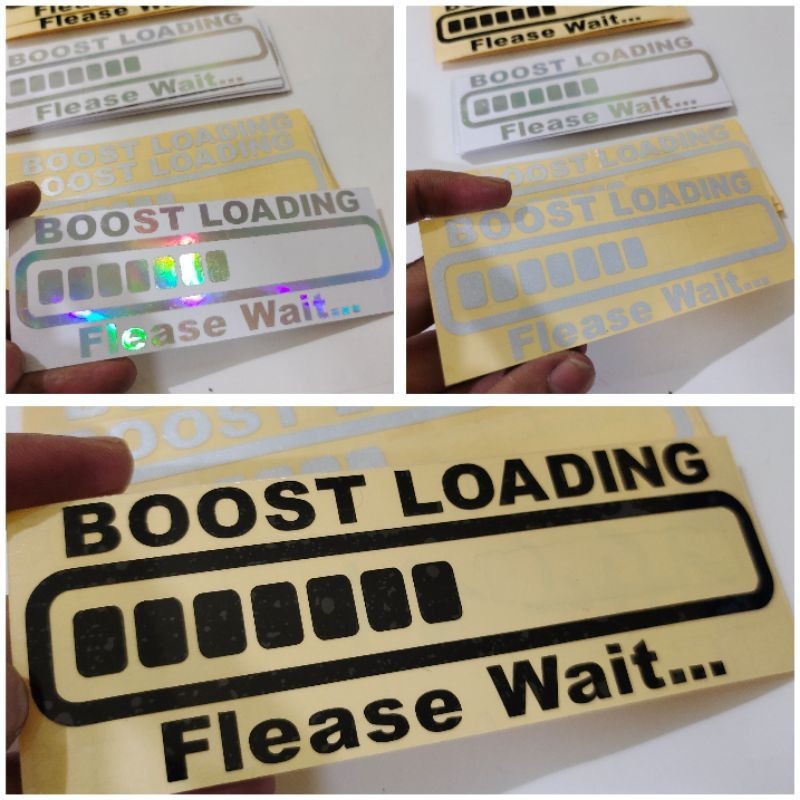 

STICKER BOOST LOADING FLEASE WAIT CUTTING