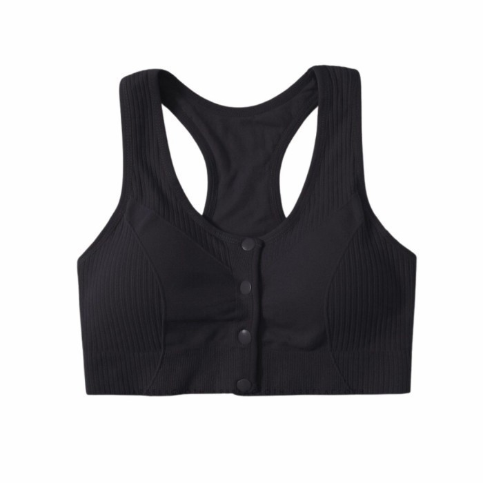Sport Bra Lydyly YN227 BH Katun Olahraga Kancing Depan - Merah, All Size