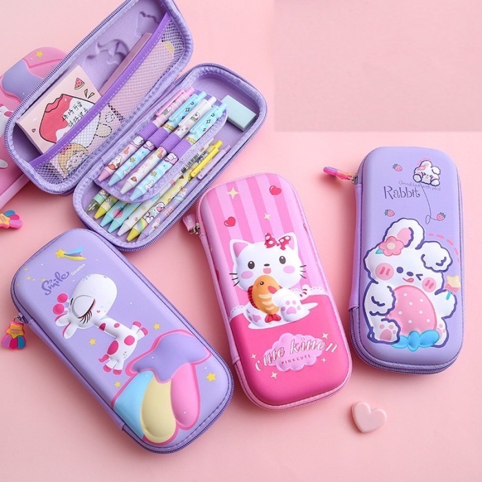 

[AIK1234ID] NEW PRODUCT Kotak Pensil 3D Squishy Tempat Pensil Hardcase Waterproof Pencil case 3D RANDOM Cewe