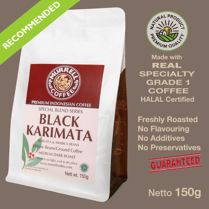 

[Coffee New] BLACK KARIMATA kopi premium special blend biji bubuk MURRELL COFFEE - BIJI