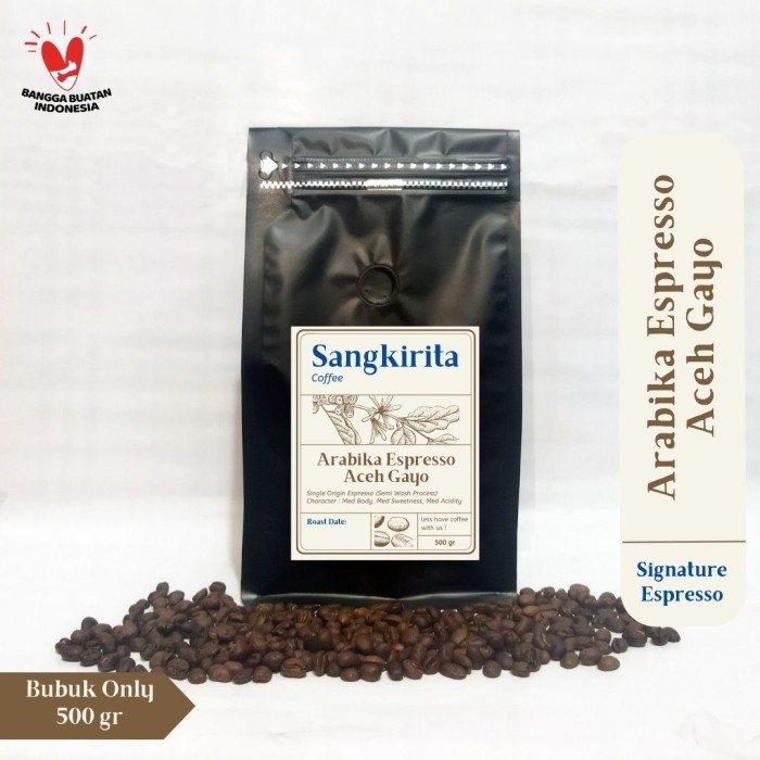 

[Coffee New] Kopi Bubuk Arabika Espresso Aceh Gayo 500 gr - Giling Kasar