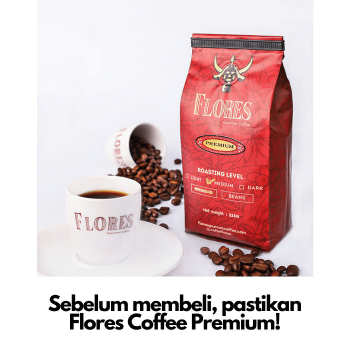 

[Coffee New] Coffee Flores Gourmet Coffee Premium Blend ( Bubuk) 225g