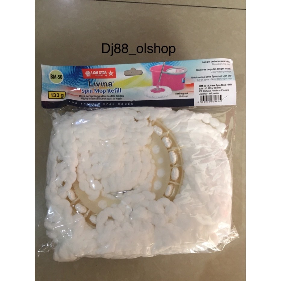 Refill Pel Mop / Spin Mop Refill Livina Lionstar