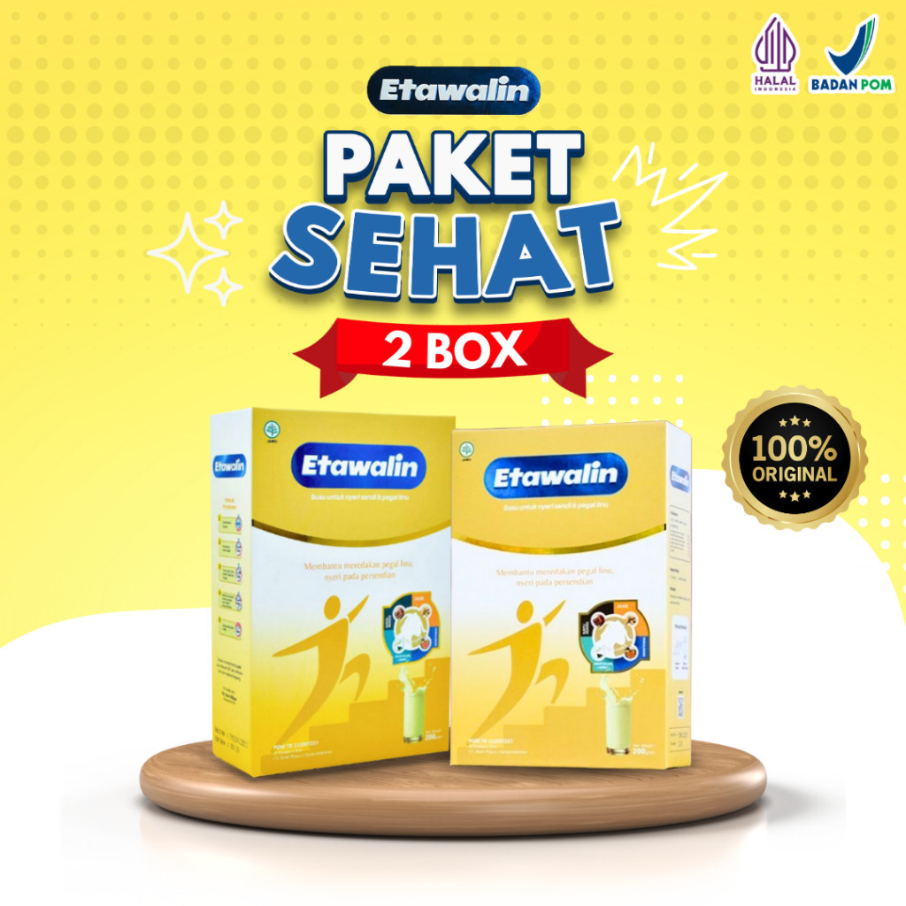 

ETAWALIN PAKET SEHAT 2 BOX - BANTU ATASI REMATIK, ASAM URAT & NYERI TULANG SENDI