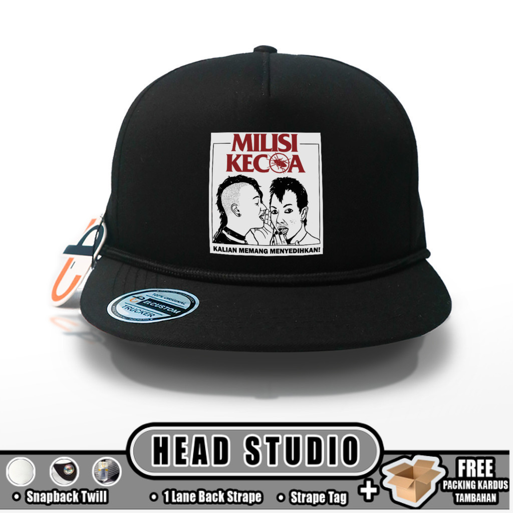 Headstudio - MILISI KECOA SNAPBACK CAPS /  Band / Topi Snapback / Topi Twill / Topi Baseball Cowo / 