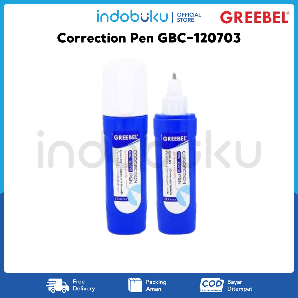 

Correction Pen Biru Tipe-X Cair Greebel GBC-120703