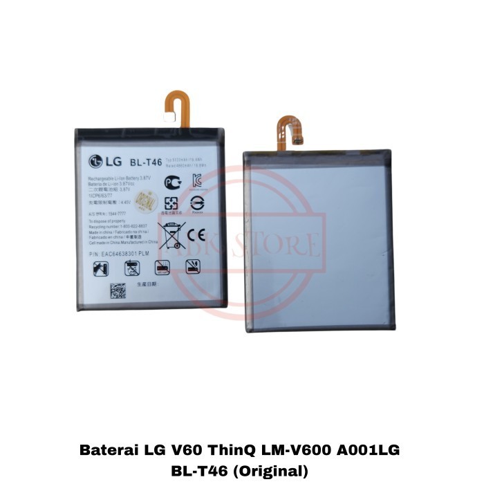 BATRE BATERAI BATTERY LG V60 LM-V600 A001LG BL-T46 ORIGINAL