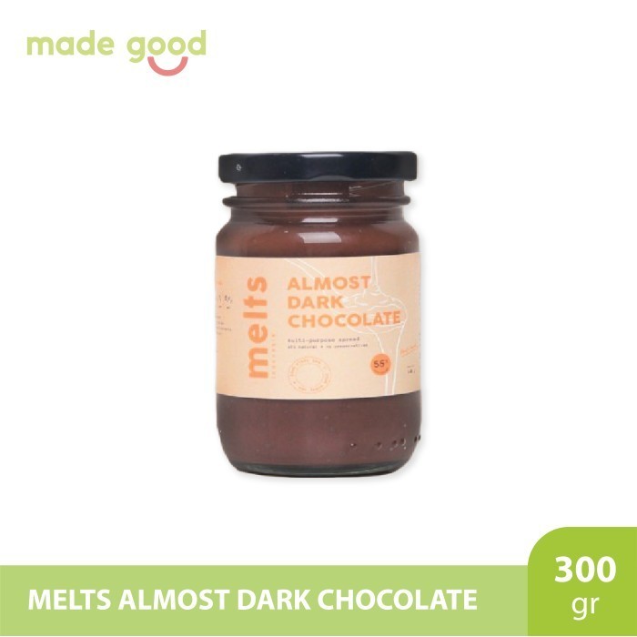 

ADM Melts Almost Dark Chocolate Spread - Selai Coklat Sehat - 300g - Dark Chocolate