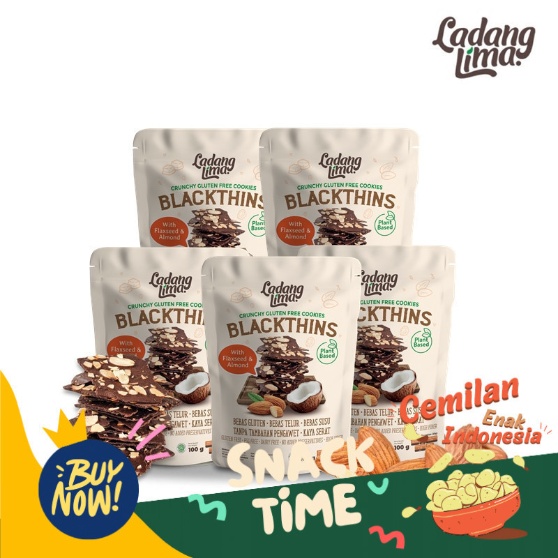 

PROMO SPESIAL 5 pcs - Blackthins 100g Cookies Ladang Lima