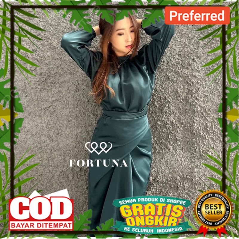 ASLI FORTUNA Dyra 3 Ways Dress Bridesmaids Sabrina Dyra Dress Fortuna Lilit Gamis by FORTUNA FORTUNE