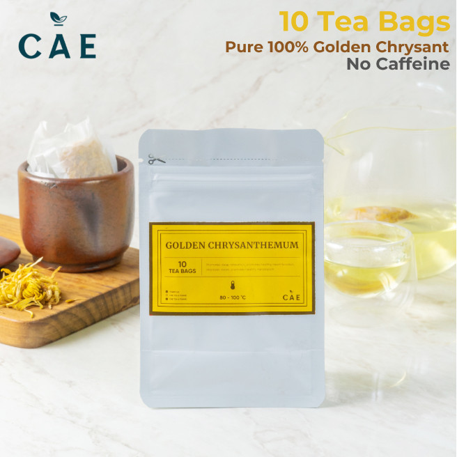 

GOLDEN CHRYSANTHEMUM 10 TEA BAGS Bunga Krisan Emas Petal Pure Premium