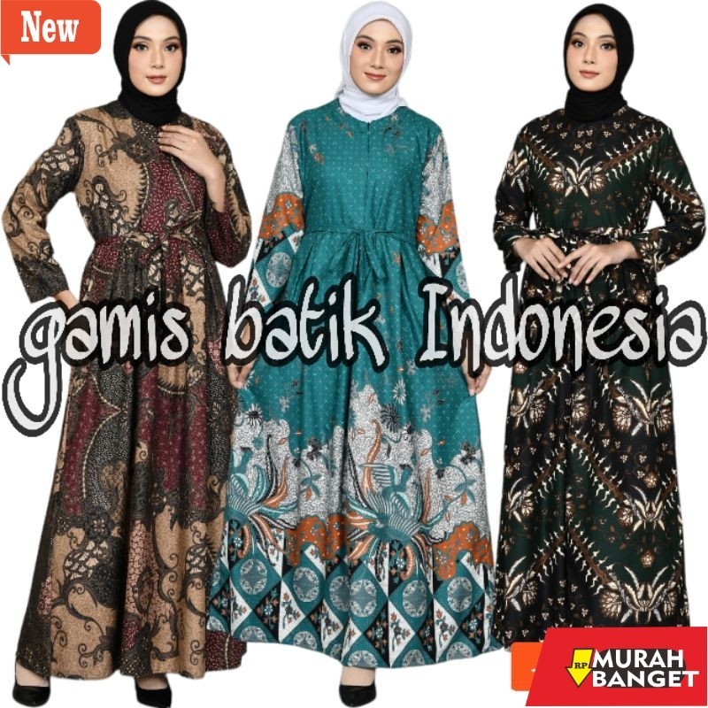 Gamis yang terbaru- GAMIS BATIK JUMBO LD 120 - GAMIS BATIK MODERN