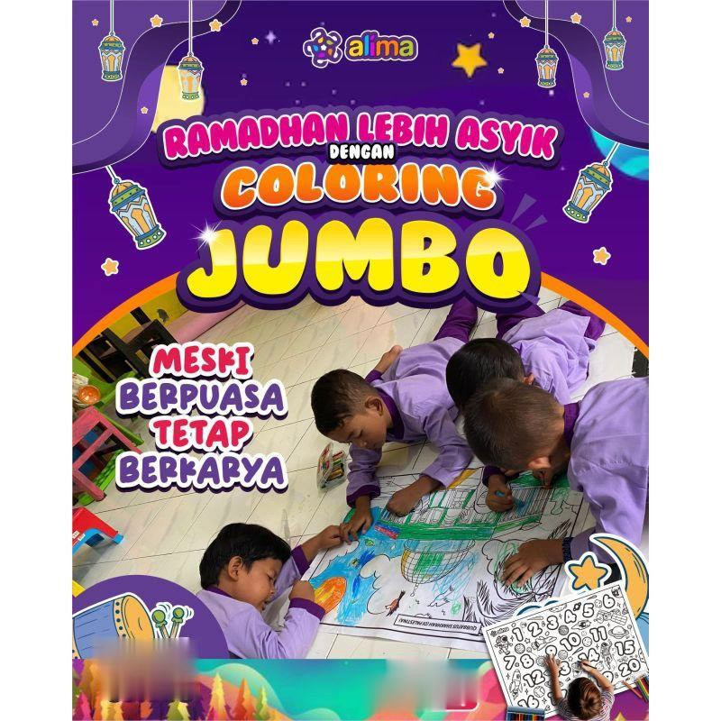 

RAMADHAN ACTIVITY Coloring Jumbo, Lembar Mewarnai Jumbo 70cm x 50cm. Lebih Besar, Lebih Asyikkk