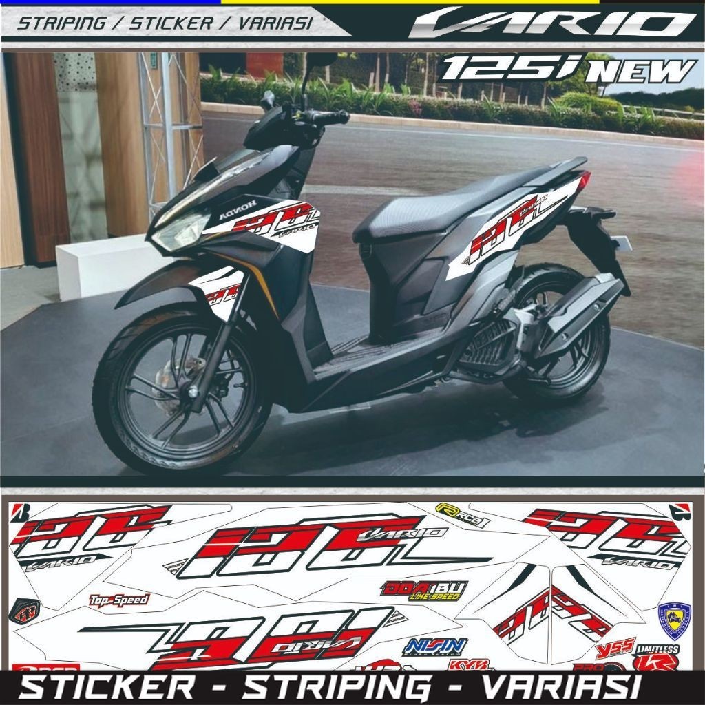 NEW VARIO 125 / stiker motor vario gn2 125 new 2023 2024 variasi / stiker striping motor new vario 1