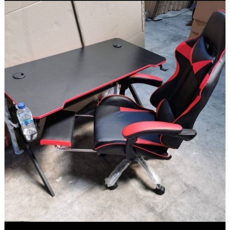 GAMING SET KURSI DAN MEJA GAMING SET SAPPORO BEST 2022 KAKI BESI BEST PRODUK