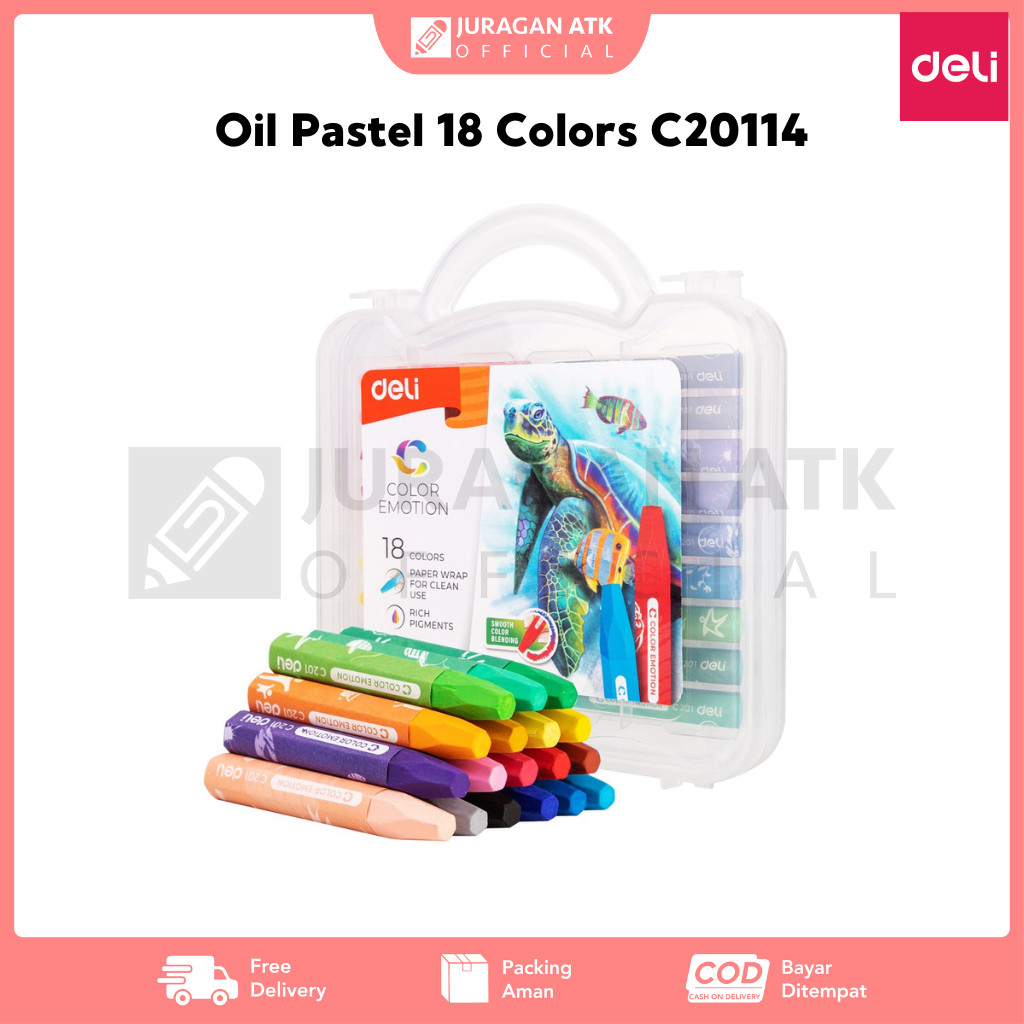 

Oil Pastel 18 Colors Deli C20114 Crayon Deli 18 Warna C20114