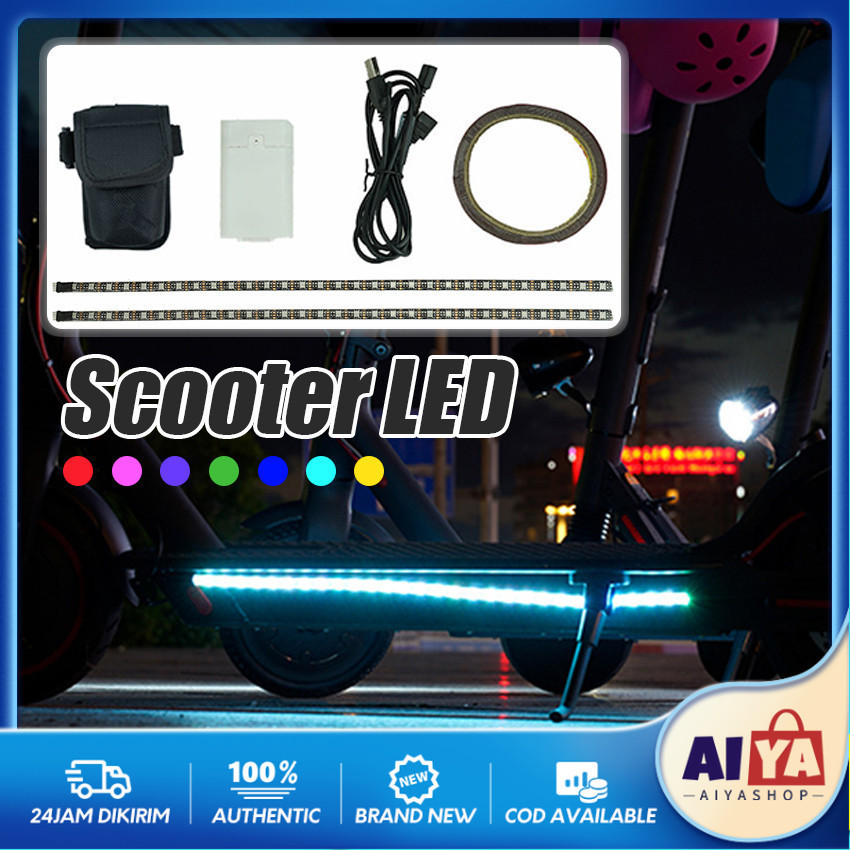 50Cm Lampu Strip Led Tempel Flexible Hias Dekorasi Sticker Led Strip Lamp Running Rgb For Scooter / 