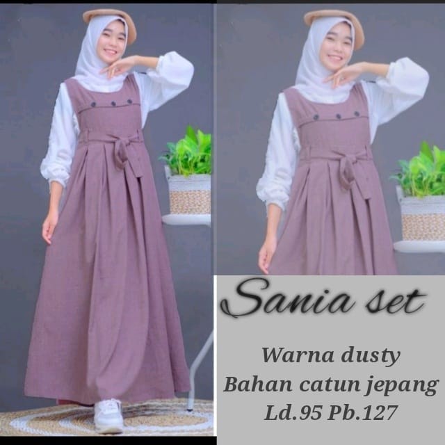 GAMIS WANITA UNTUK LEBARAN- Grosir gamis anak remaja wanita perempuan cewek tanggung Terbaru SANIA S