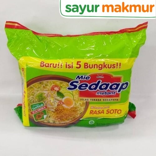 

Sedaap Mie Soto isi 5 bungkus x 75 gram Sayurmakmur