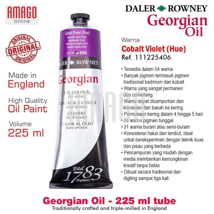 

Cat Minyak Lukis DALER-ROWNEY Georgian Oil Paint 225 ml - Cobalt Violet Hue - 111225406