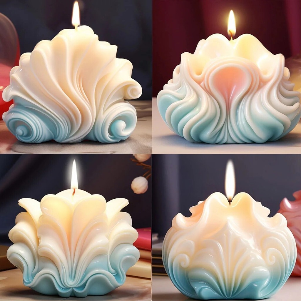 

New Ocean Shell Coral Candle Silicone Mold Handmade Aromatherapy Candle Decoration Coral Flower Shell Cake Soap Epoxy Resin Mold