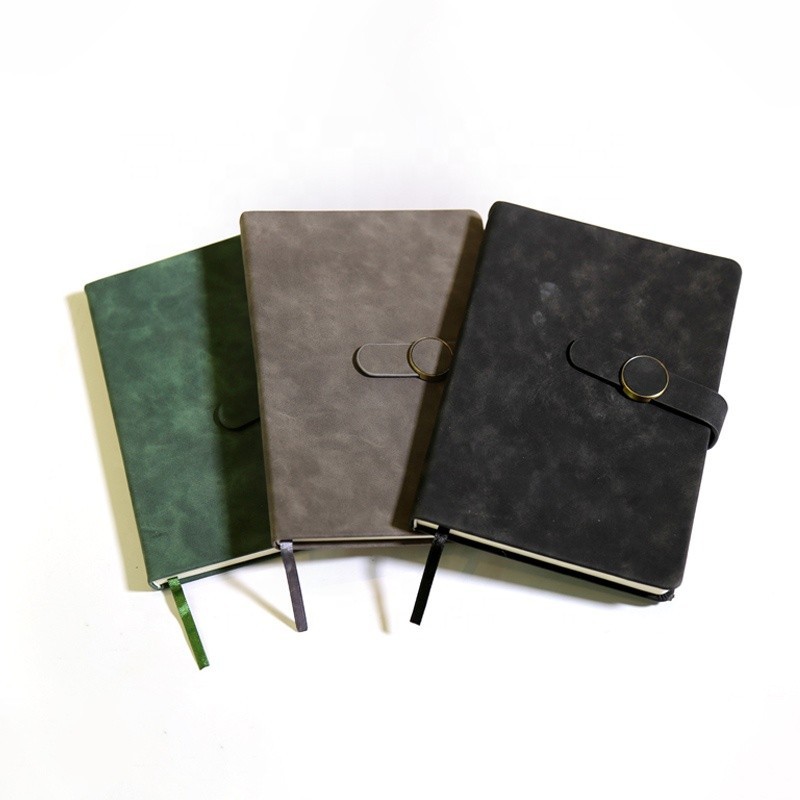 

Kualitas tinggi kustom logo A5 Pu kulit asli notebook set hadiah buku harian notebook
