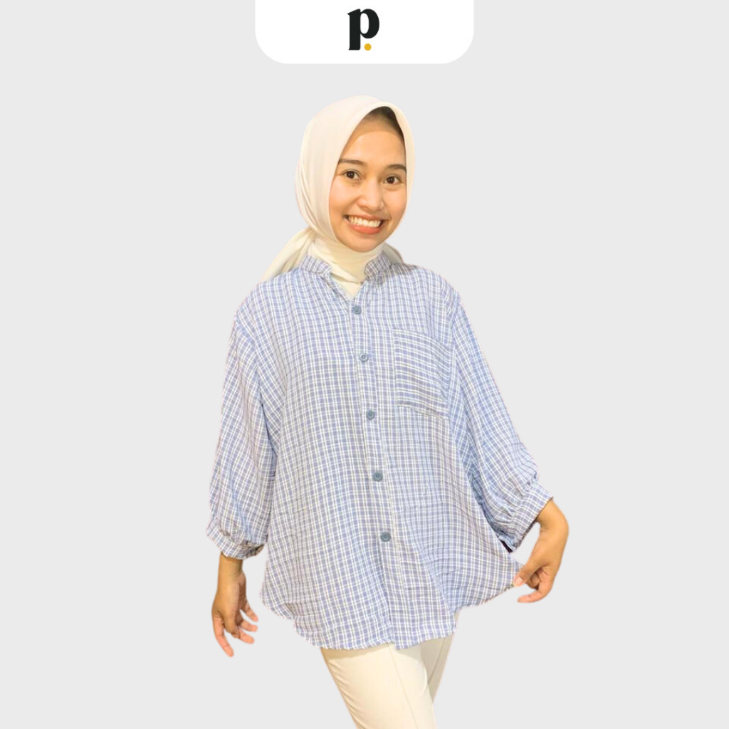 Atasan Kemeja Wanita GAMMA Series Pakaian Atasan Kemeja Cewek Outfit Kantor Formal Hangout Putsel al
