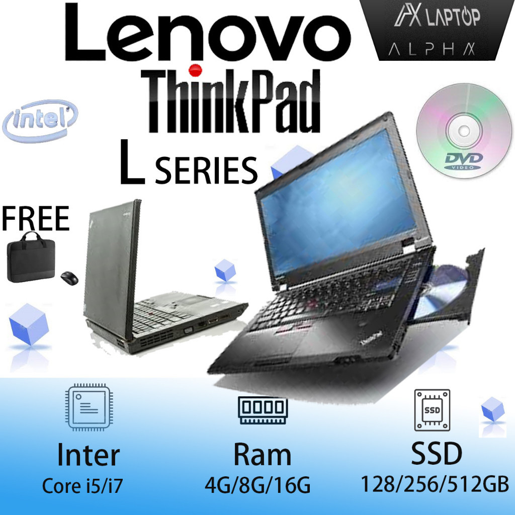 Laptop Lenovo Thinkpad Core I5/I7 RAM 8GB SSD 256GB L420 L430 L450 L460 L390  Like baru  Mulus Bergaransi 1 Bulan MURAH BERKUALITASMulus / Original / Berkualitas