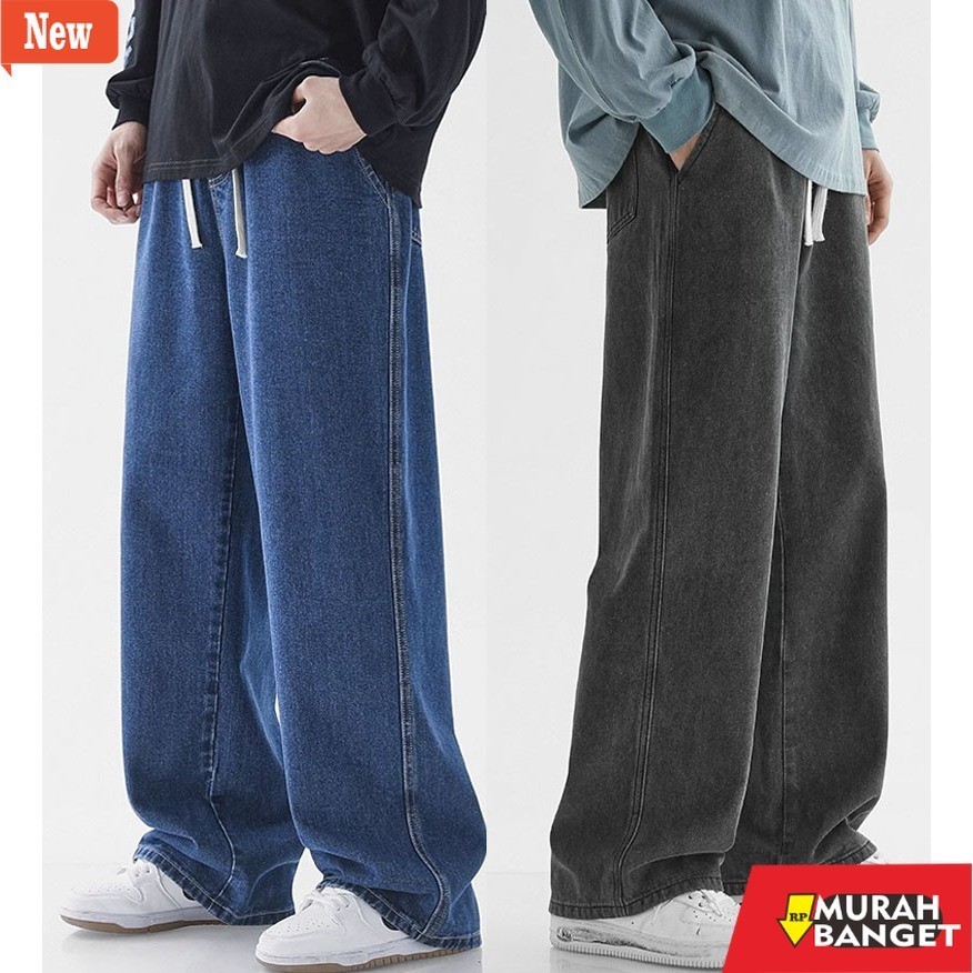 Celana denim pria- LW—Celana jeans pria celana panjang pria jenas Celana kulot jeans   korean style 