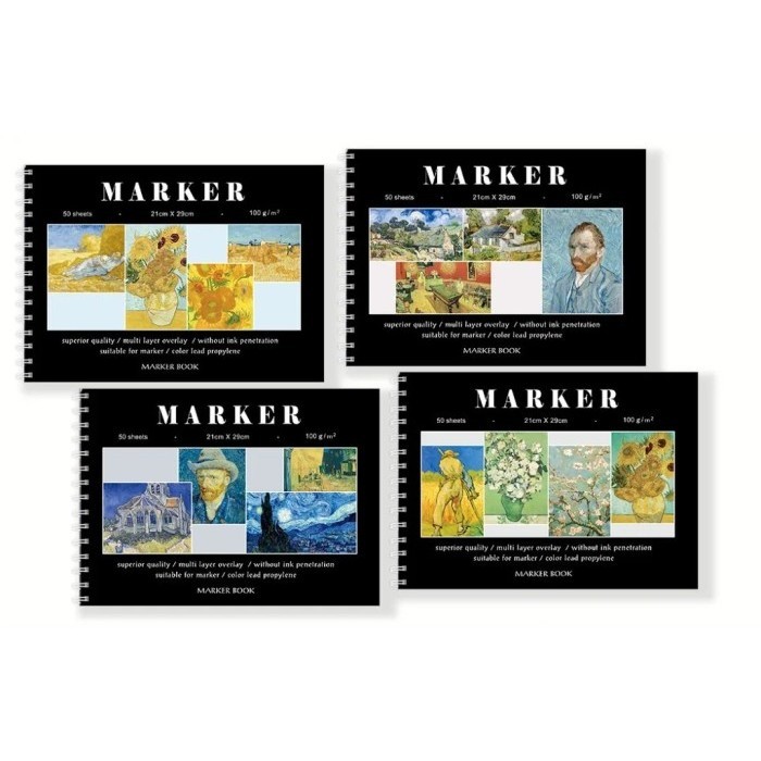 

Marker Pad spiral hardcover 50 Sheets 100g A4