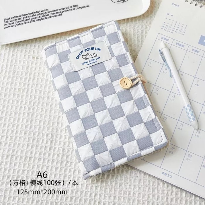 

Notebook Cover Binder Kain Aesthetic Vintage Buku Catatan Jurnal Agend - off white, a6