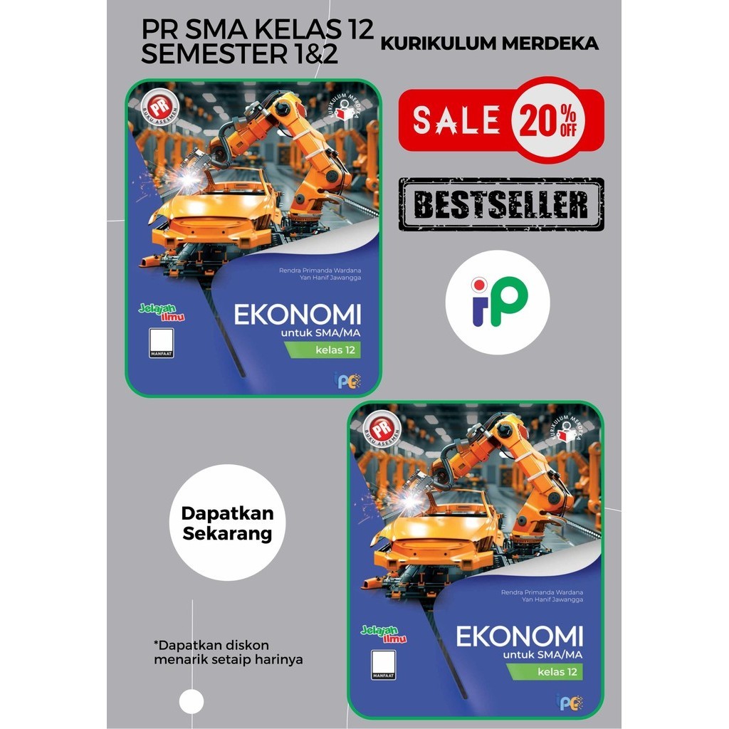 Buku Pr/Lks Kurmer Ekonomi Kelas 12/XII SMA/MA Semester 1&2 Kurikulum Merdeka Intan pariwara Tahun 2