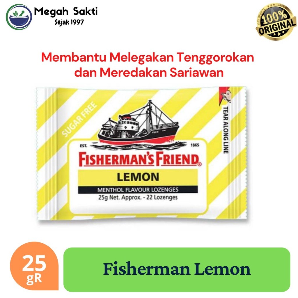

SuryaSakti - Permen Fisherman Friend Lemon Sugar Free 25 gR
