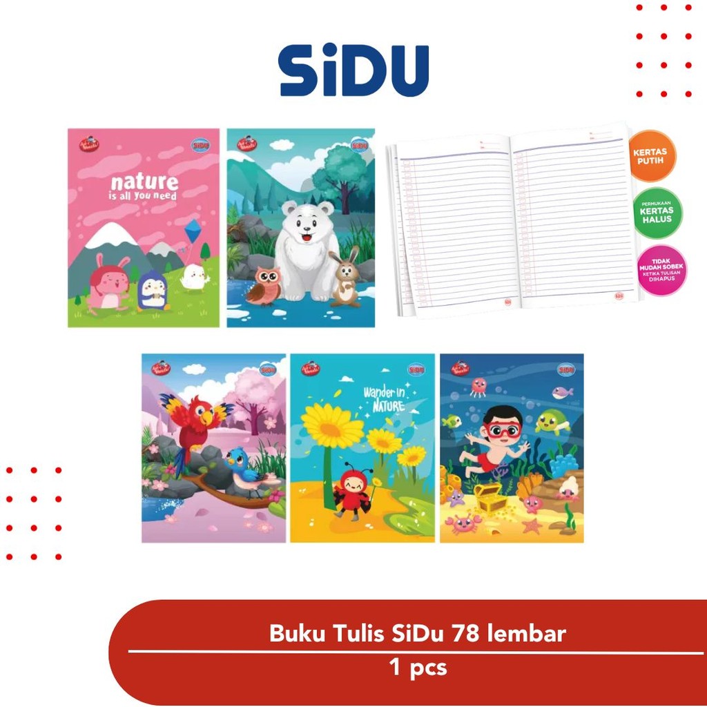 

SiDU Buku Tulis 78 Lembar 1 Pcs