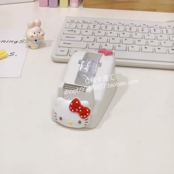 

Tempat Solatip Isolasi Lucu Motif Sanrio/ Tape Dispenser - Kitty White