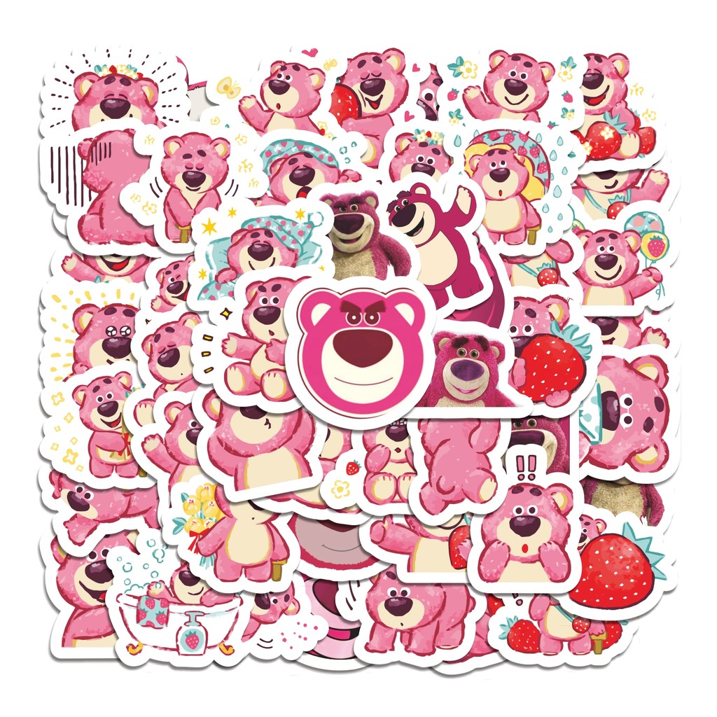 

COD 50 Pcs Stiker Disney Strawberry Bear Lucu Anti Air Untuk Dekorasi Notebook Sepeda Skateboard Handphone