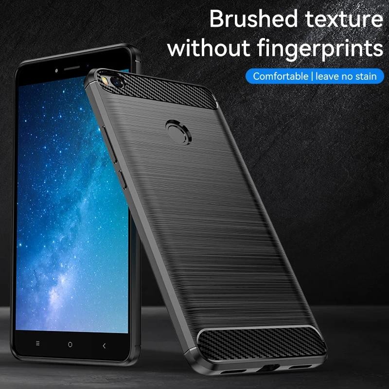 For Xiaomi Mi Max2 mimax 2 xiaomi max2 mi max 2 case casing Soft Silicone Carbon Fiber Back cover