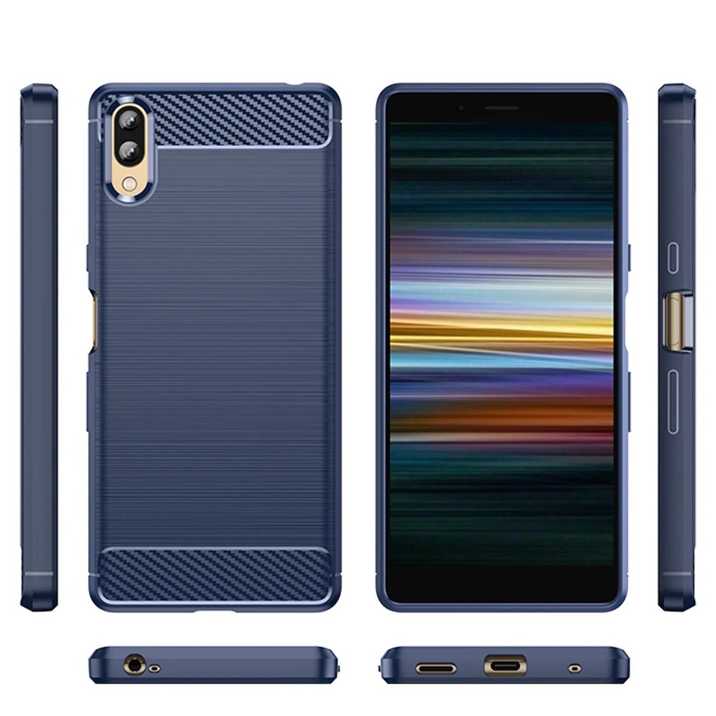 For Sony Xperia L3 xperial3 sony l3 Phone case casing Soft Silicone Carbon Fiber Back cover