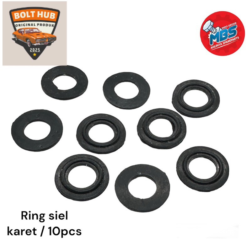 Original RING KARET SIEL KARET LUBANG M10 BAUT 14 RING KARET ORIGINAL SIL MURAH