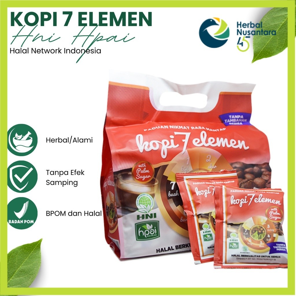 

Produk Halal; KOPI 7 ELEMEN Isi 20 | Bisa Bayar COD - HNI HPAI BPOM #hnihpai #samparstore