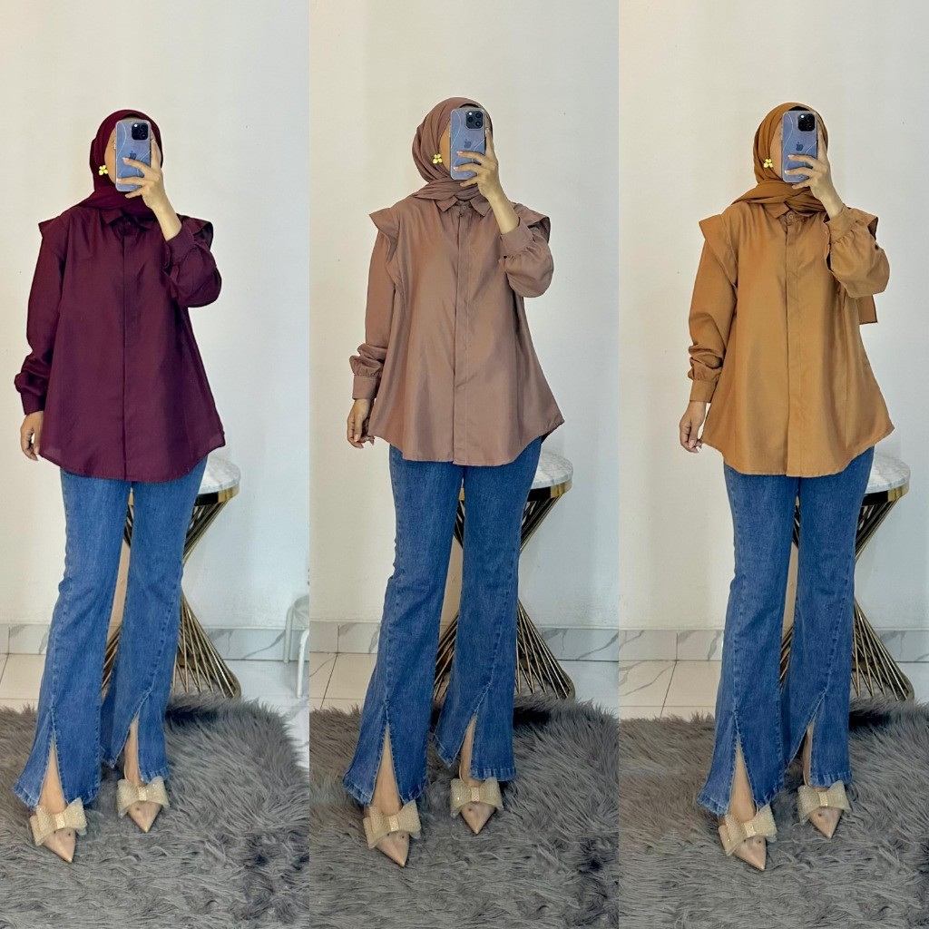 Warna Warni Brand Blouse Nikita Kemeja Wanita Bahan Katun Micro