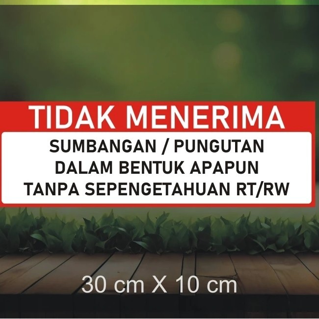 

Sticker Tidak Menerima Sumbangan 30x10cm