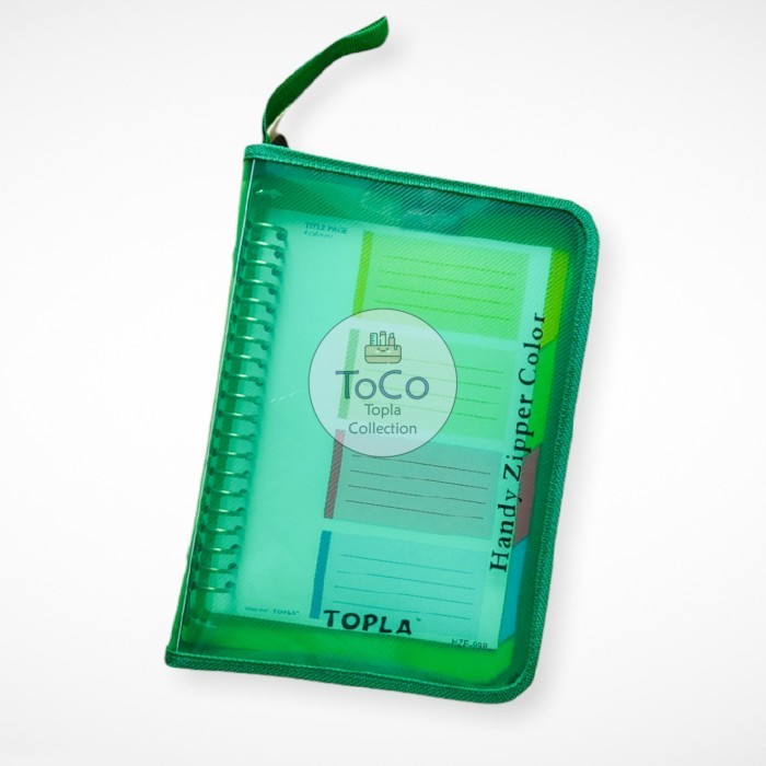 

[NEW] Binder Zipper File Note Catatan A5 B5 File 20 26 Ring Besi TOPLA - Hijau, A5 (20 Ring)