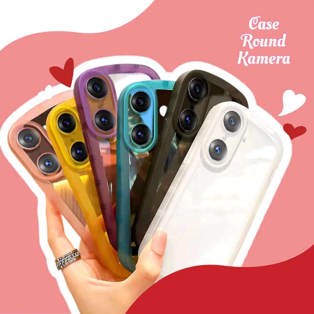 (Takin) Soft Case Transparan Round Camera Vivo S7 Y51 2020/Y51A Y15S 2021 S12 / V23 5G V23 PRO/S12 P