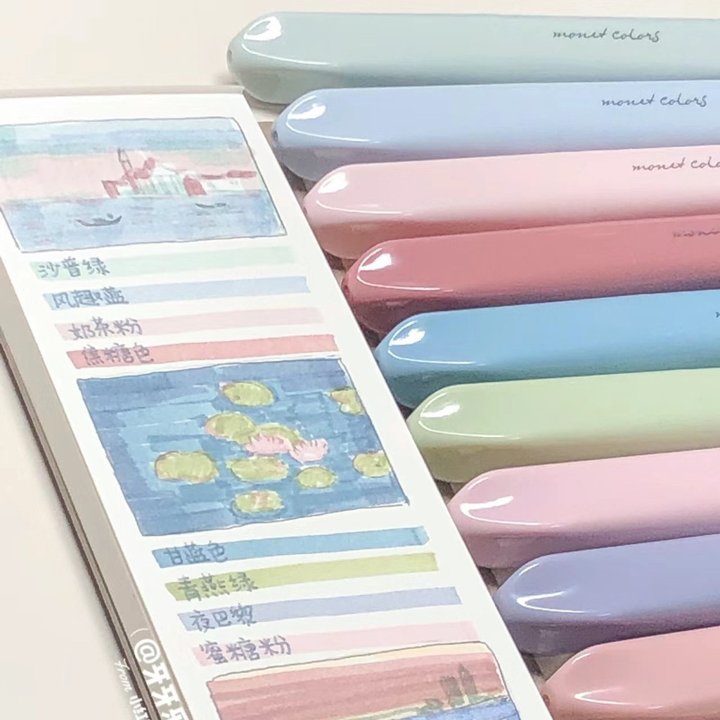 

Ay00! 4pcs Stabilo Warna Warni Spidol Pastel Highlighter Pen Set Lucu Journal Marker Pen Alat Tulis